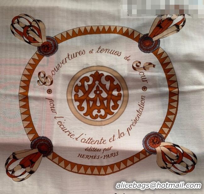 Top Quality Hermes Cashmere Silk Scarf Shawl 140x140cm H0726 Light Apricot 2022