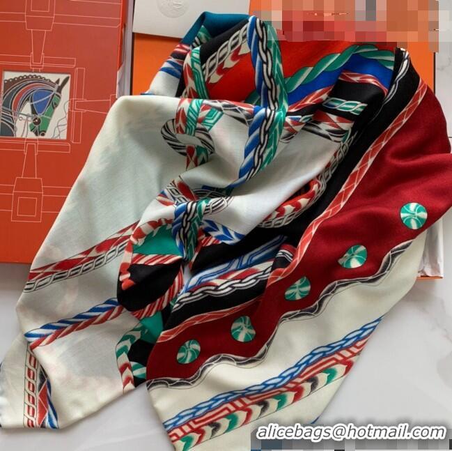 Cheapest Hermes Cashmere Silk Scarf Shawl 140x140cm H0726 Light Beige 2022