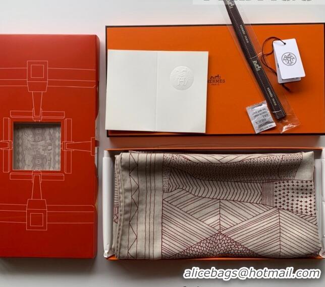 Luxury Cheap Hermes Cashmere Silk Scarf Shawl 140x140cm 07260 Grey 2022