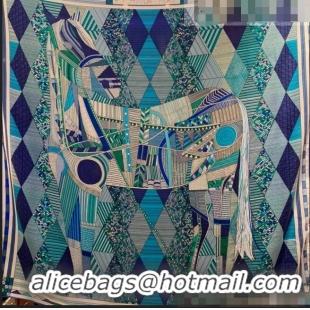 Top Design Hermes Cashmere Silk Scarf Shawl 140x140cm HC0726 Blue 2022