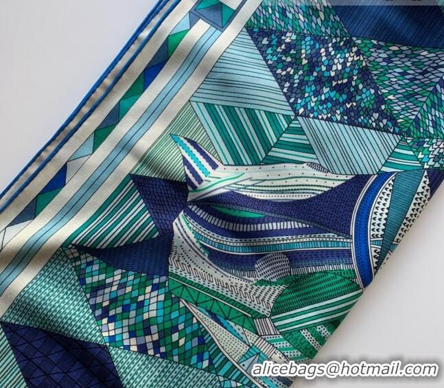 Top Design Hermes Cashmere Silk Scarf Shawl 140x140cm HC0726 Blue 2022