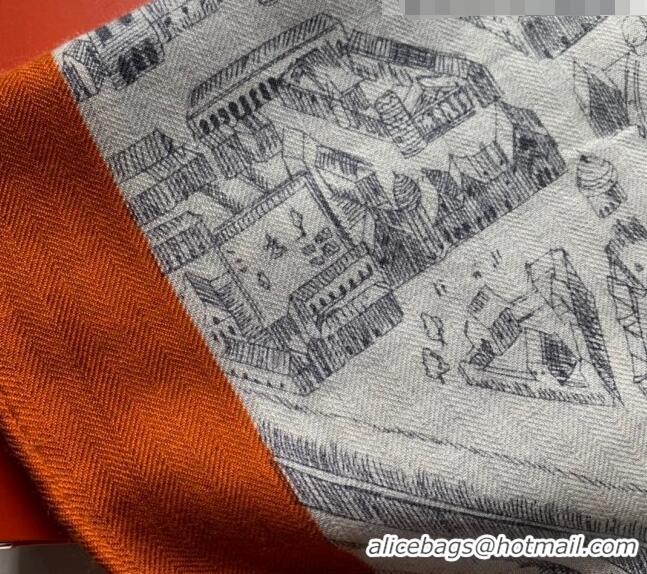 Good Product Hermes Cashmere Silk Scarf Shawl 140x140cm HC0726 Grey 2022