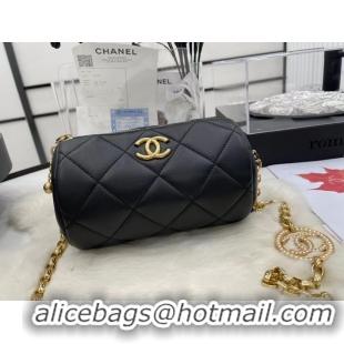 Top Grade Chanel Original Mini Bowling Bag Black AS3384 Black