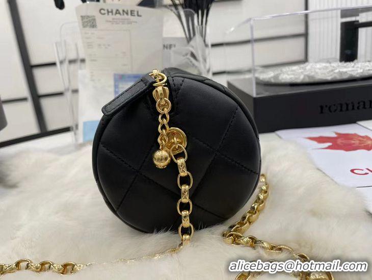 Top Grade Chanel Original Mini Bowling Bag Black AS3384 Black