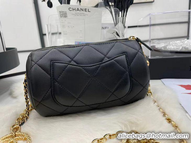 Top Grade Chanel Original Mini Bowling Bag Black AS3384 Black