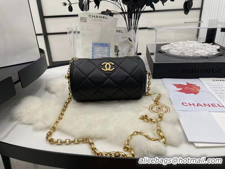 Top Grade Chanel Original Mini Bowling Bag Black AS3384 Black