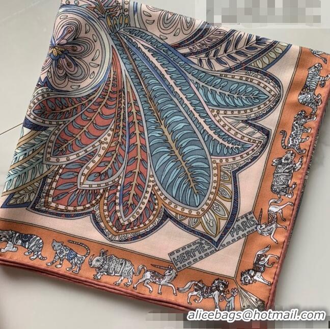 Buy Grade Hermes Cashmere Silk Scarf Shawl 140x140cm HC0727 Pink 2022