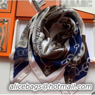 Unique Style Hermes Cashmere & Silk Sqaure Scarf 100 H2695 Navy Blue 2022