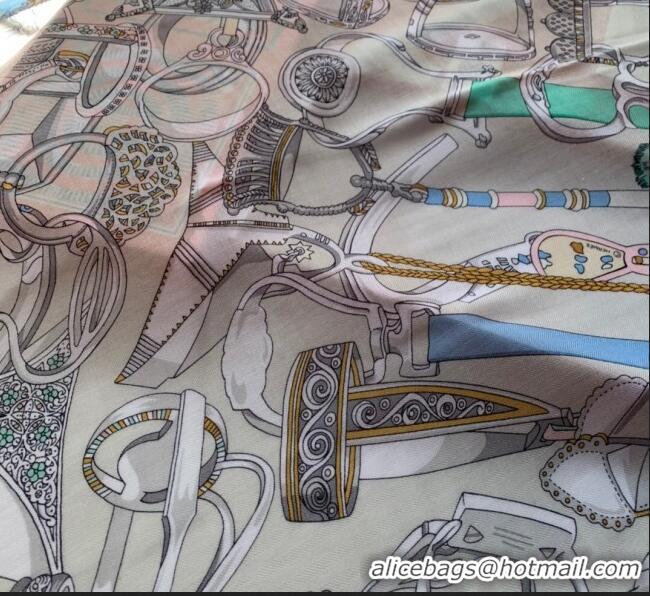 Promotional Best Hermes Cashmere & Silk Sqaure Scarf 100 H2695 Grey 2022