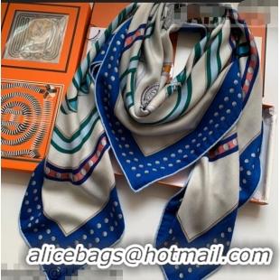 Super Quality Hermes Grand Cashmere & Silk Sqaure Scarf 140cm H1669 Blue 2022