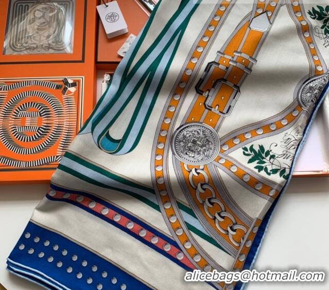 Super Quality Hermes Grand Cashmere & Silk Sqaure Scarf 140cm H1669 Blue 2022