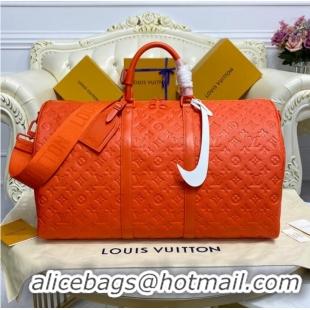 Famous Brand Louis Vuitton KEEPALL BANDOULIERE 50 M20963 Orange