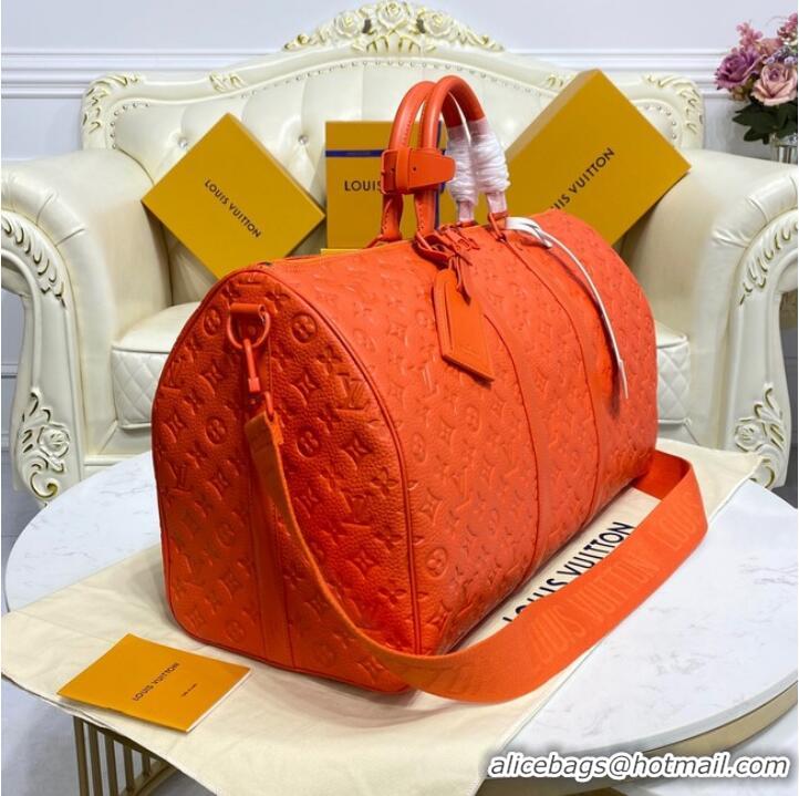 Famous Brand Louis Vuitton KEEPALL BANDOULIERE 50 M20963 Orange