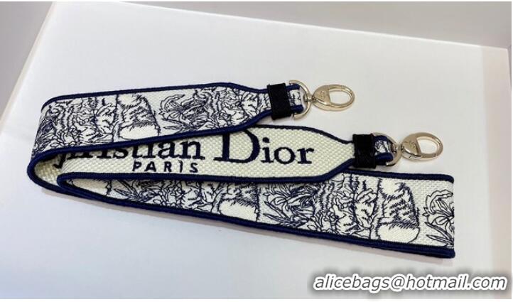 Affordable Price DIOR MEDIUM LADY D-LITE BAG Blue Toile de Jouy Reverse Embroidery M0565ORGO