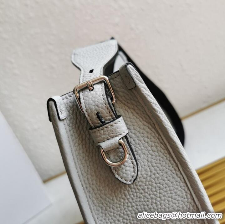 Well Crafted Prada Leather bag with shoulder strap 1BC073 Gray