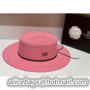 Traditional Specials Dior Straw Wide Brim Hat DH31404 Pink 2022