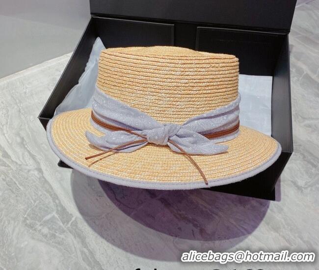 Cheapest Dior Straw Wide Brim Hat 040151 Beige/Blue 2022