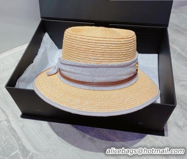 Cheapest Dior Straw Wide Brim Hat 040151 Beige/Blue 2022