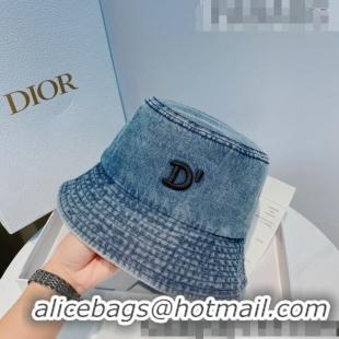 Grade Promotional Dior Denim Bucket Hat 040158 Blue 2022