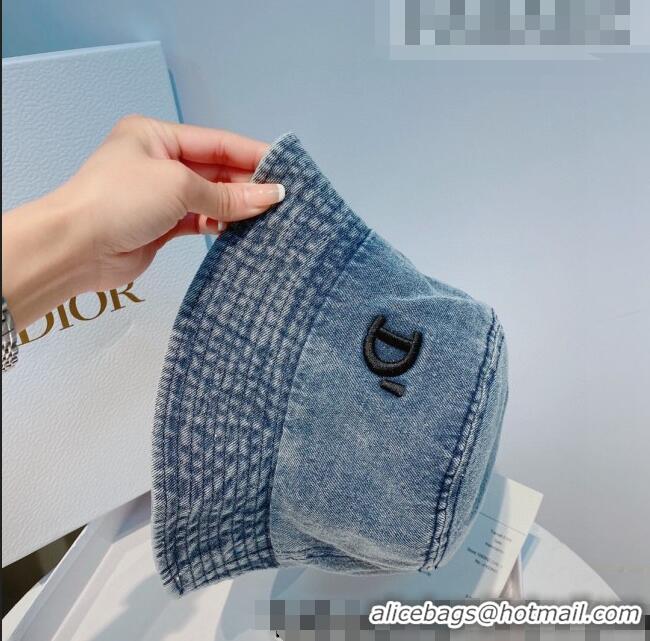 Grade Promotional Dior Denim Bucket Hat 040158 Blue 2022