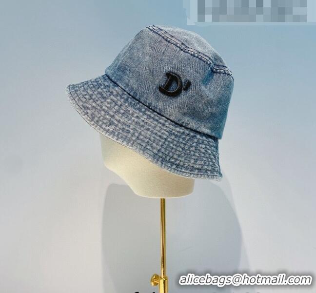 Grade Promotional Dior Denim Bucket Hat 040158 Blue 2022