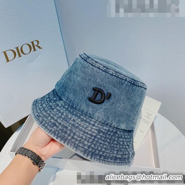 Grade Promotional Dior Denim Bucket Hat 040158 Blue 2022