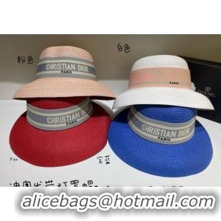 Luxury Cheap Dior Straw Wide Brim Hat 040162 2022