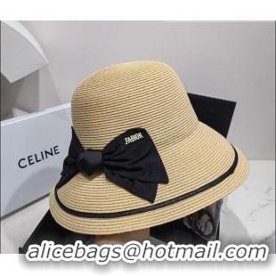 Perfect Fashion  Dior Straw Bucket Hat 042989 Beige 2022