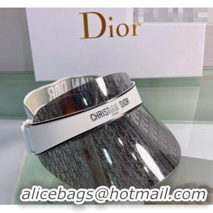 Popular Style Dior DiorClub V1U Oblique Visor Hat DH2452 Grey/White 2022