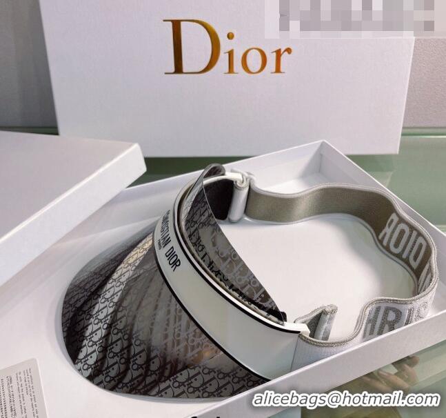 Popular Style Dior DiorClub V1U Oblique Visor Hat DH2452 Grey/White 2022