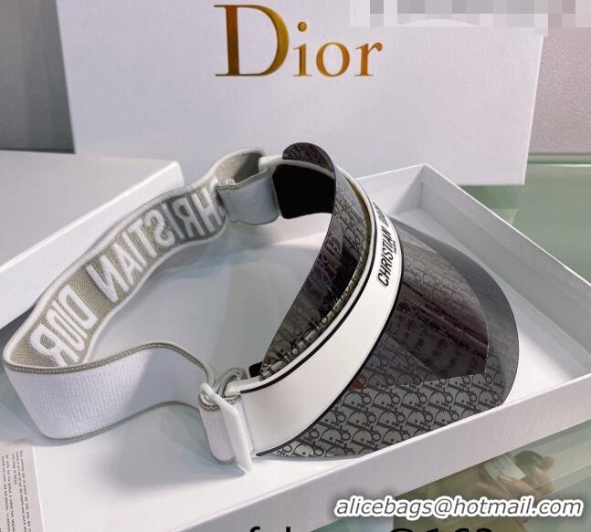 Popular Style Dior DiorClub V1U Oblique Visor Hat DH2452 Grey/White 2022