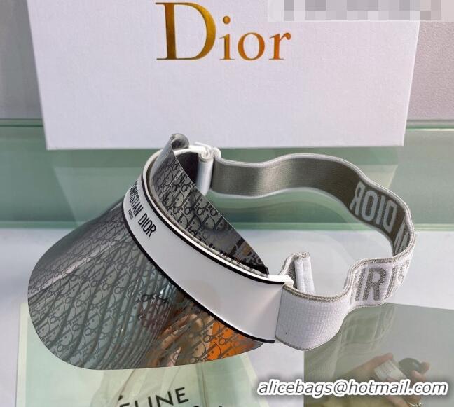 Popular Style Dior DiorClub V1U Oblique Visor Hat DH2452 Grey/White 2022