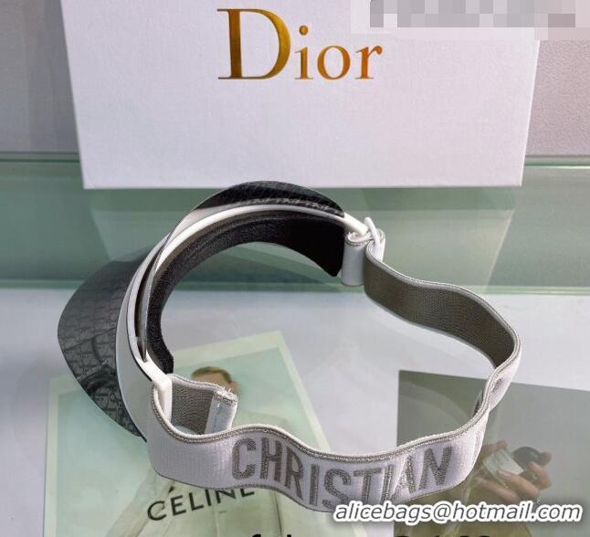 Popular Style Dior DiorClub V1U Oblique Visor Hat DH2452 Grey/White 2022