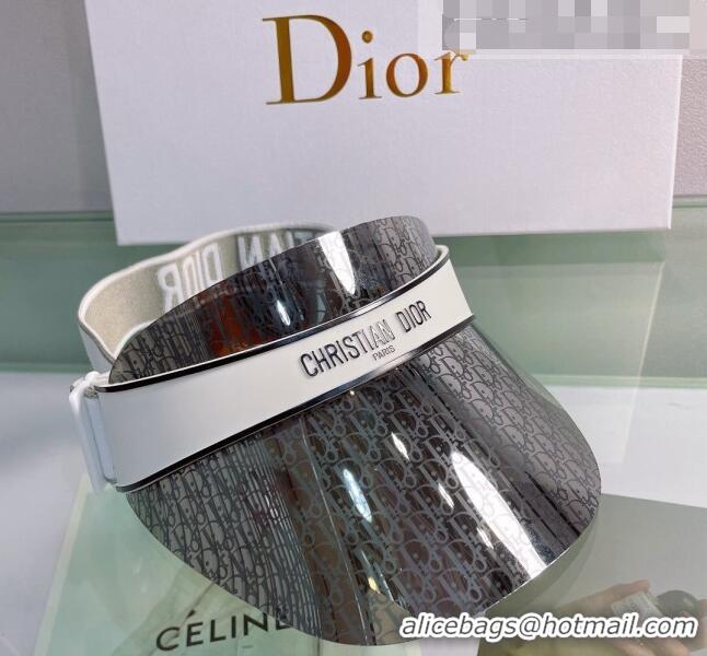 Popular Style Dior DiorClub V1U Oblique Visor Hat DH2452 Grey/White 2022