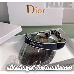 Classic Practical Dior DiorClub V1U Oblique Visor Hat DH2452 Grey/Blue 2022