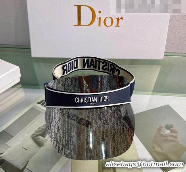 Classic Practical Dior DiorClub V1U Oblique Visor Hat DH2452 Grey/Blue 2022