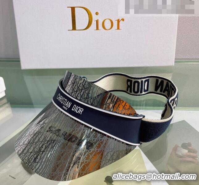 Classic Practical Dior DiorClub V1U Oblique Visor Hat DH2452 Grey/Blue 2022