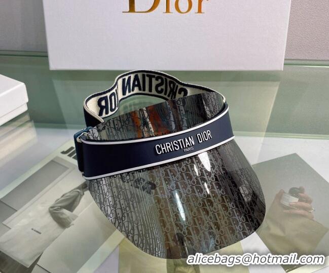 Classic Practical Dior DiorClub V1U Oblique Visor Hat DH2452 Grey/Blue 2022