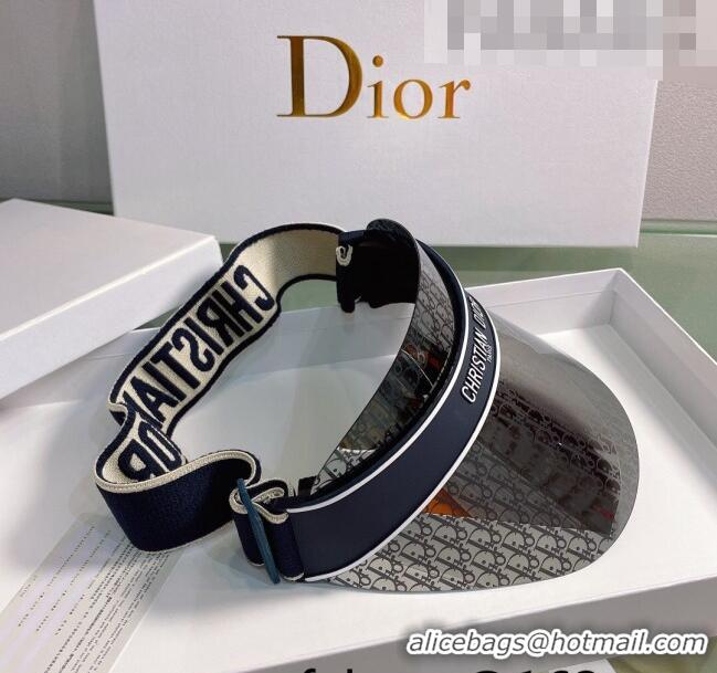 Classic Practical Dior DiorClub V1U Oblique Visor Hat DH2452 Grey/Blue 2022