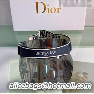 Famous Brand Dior DiorClub V1U Oblique Visor Hat DH2453 Grey/Blue 2022