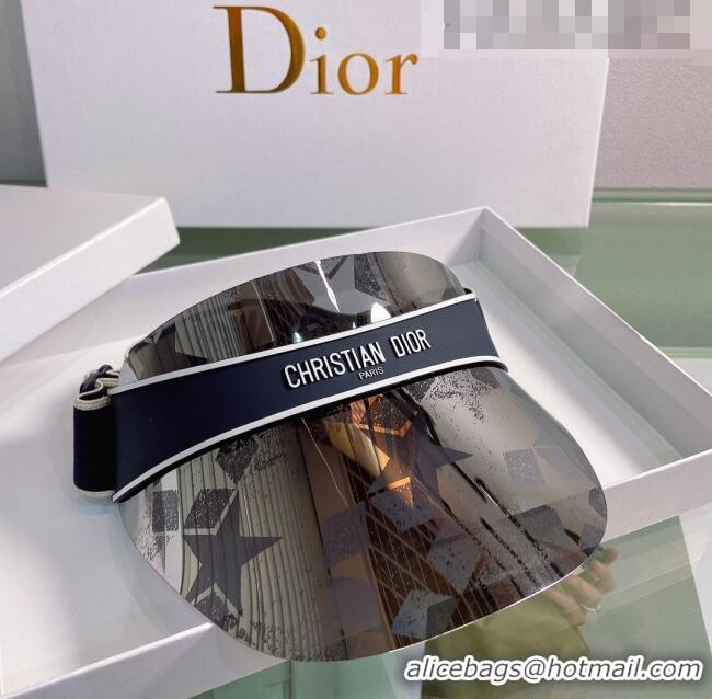 Famous Brand Dior DiorClub V1U Oblique Visor Hat DH2453 Grey/Blue 2022