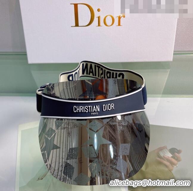 Famous Brand Dior DiorClub V1U Oblique Visor Hat DH2453 Grey/Blue 2022