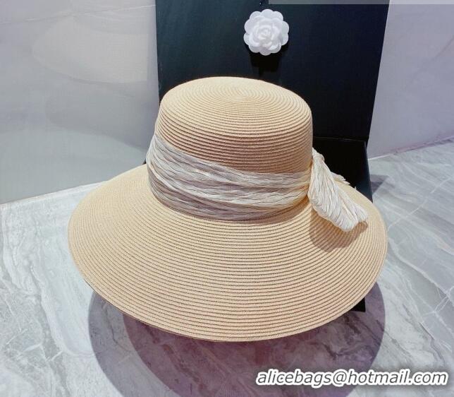 Good Product Dior Straw Wide Brim Hat 0727 Beige 2022