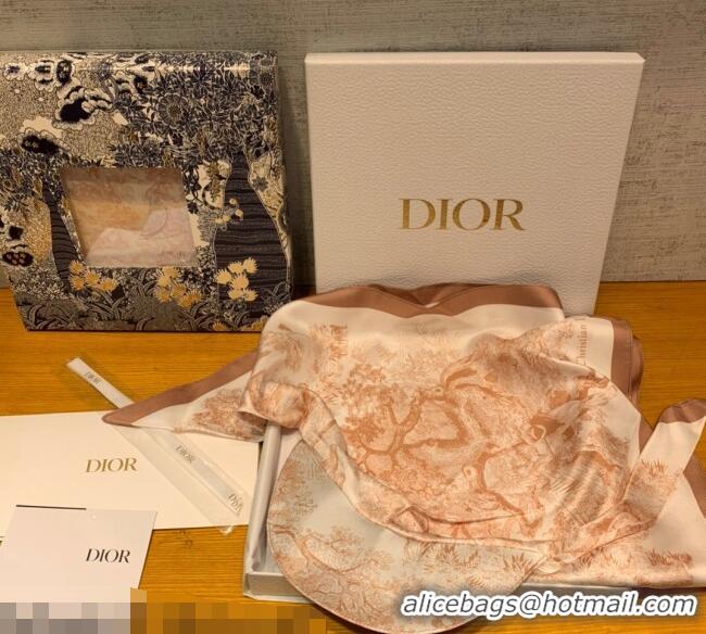 Famous Brand Dior Silk Visor Hat in Light Pink Toile de Jouy Reverse CD0816 2022