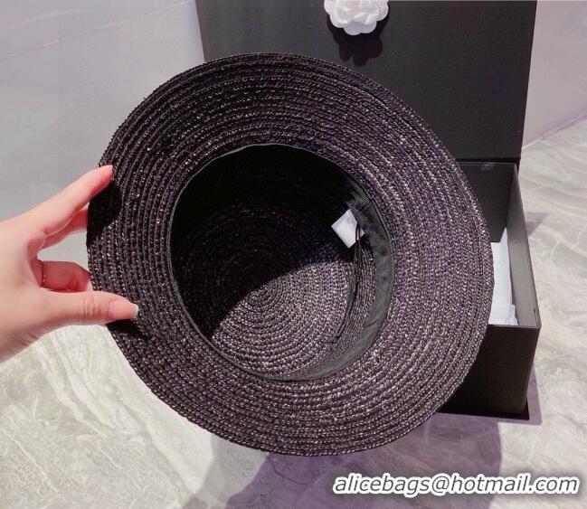 Top Quality Dior Straw Hat DSH81701 Black 2022