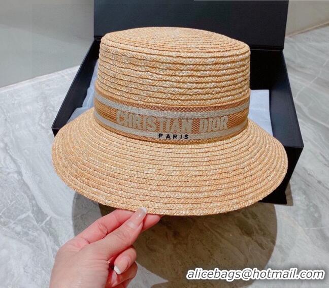 Luxury Cheap Dior Straw Hat DSH81703 Beige 2022