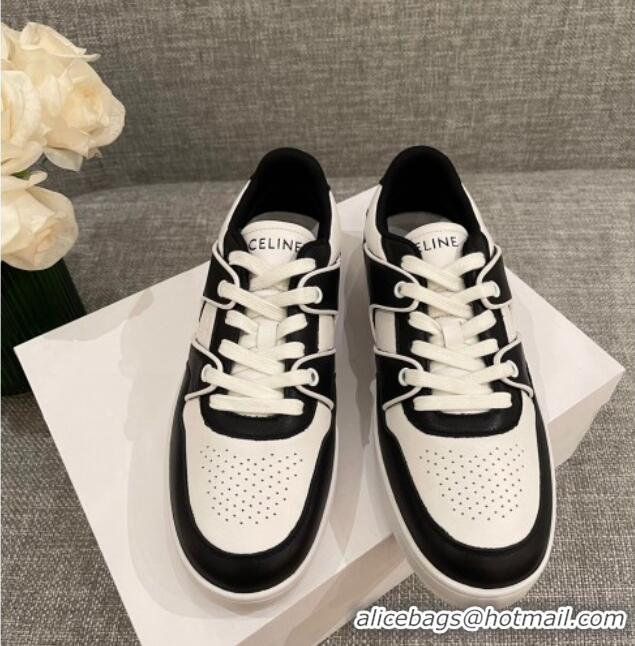 Low Cost Celine White Leather Sneakers Black 062133