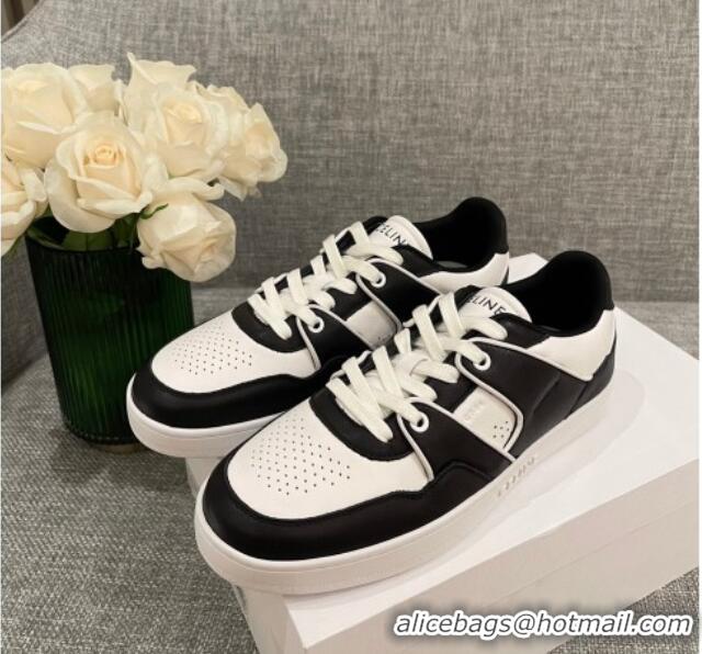 Low Cost Celine White Leather Sneakers Black 062133