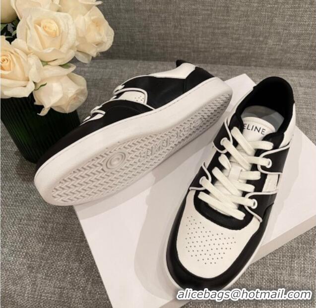 Low Cost Celine White Leather Sneakers Black 062133