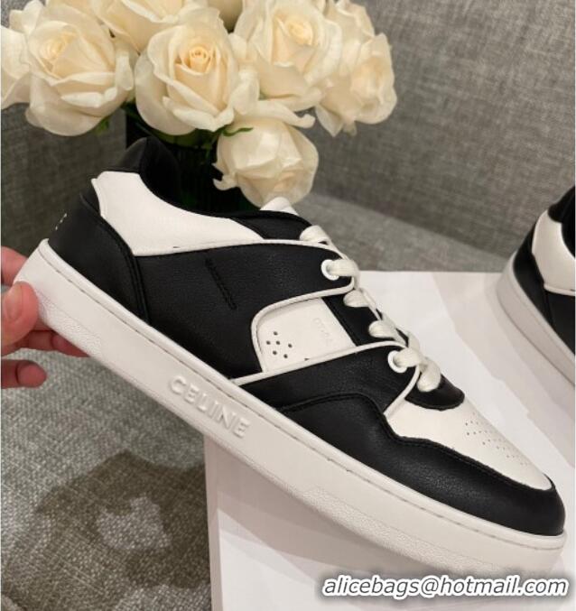 Low Cost Celine White Leather Sneakers Black 062133